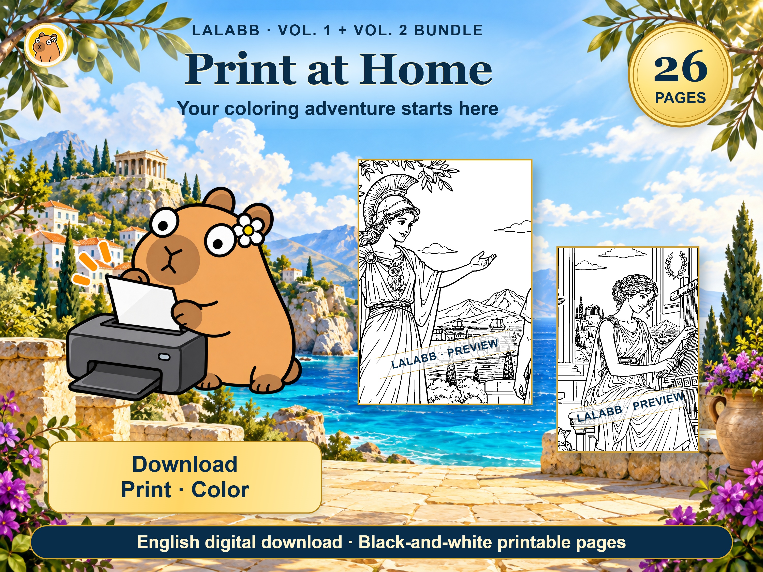 Approved bundle promotional preview: Print, color and explore